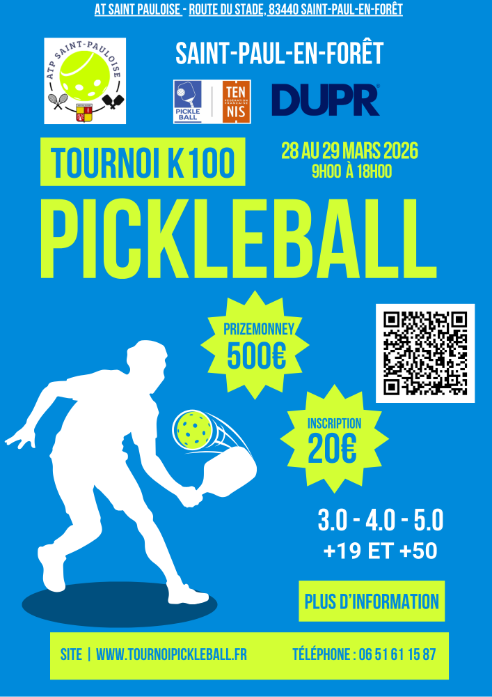 Tournoi pickleball K100 - Metz